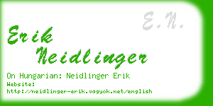 erik neidlinger business card
